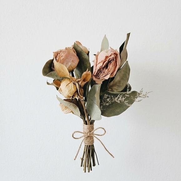 Elegant Pink and Green Faux Floral Bouquet - Picture 8 of 12